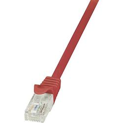 Foto van Logilink cp1034u rj45 netwerkkabel, patchkabel cat 5e u/utp 1.00 m rood snagless 1 stuk(s)