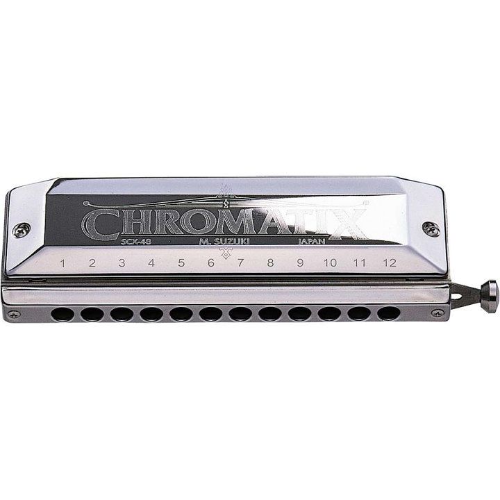 Foto van Suzuki chromatix s-scx-48-a chromatische mondharmonica a