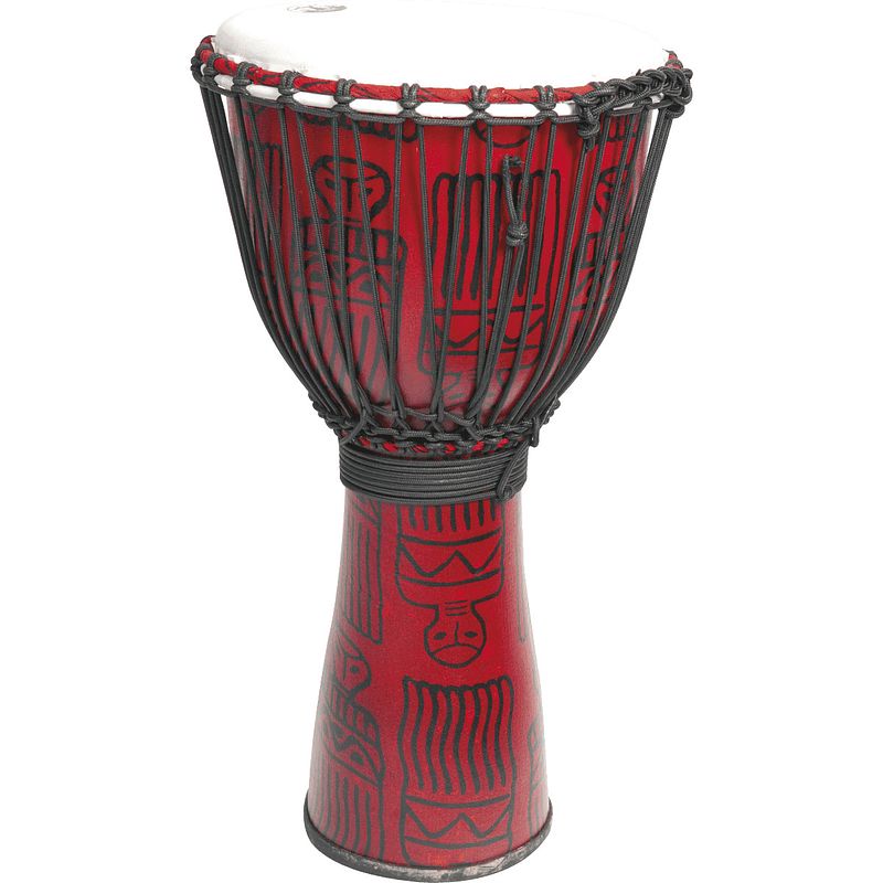 Foto van Tanga fibd14-rd energy kunststof djembe 14 inch rood