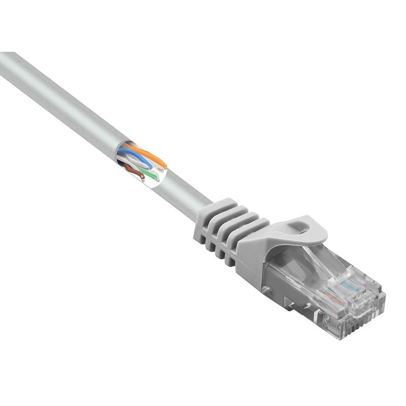 Foto van Renkforce rf-5047502 rj45 netwerkkabel, patchkabel cat 5e u/utp 5.00 m grijs snagless 1 stuk(s)