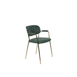 Foto van Anli style armchair jolien gold/dark green