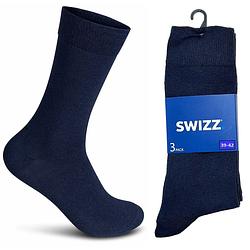 Foto van Swizz casual heren sokken 6 paar - navy blauw - maat 39/42