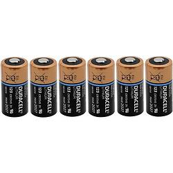 Foto van 6 stuks duracell cr123 3volt lithium batterijen