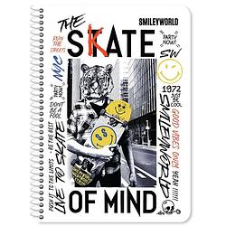 Foto van Smiley notitieboek skate 90 pagina's a4 jongens papier wit