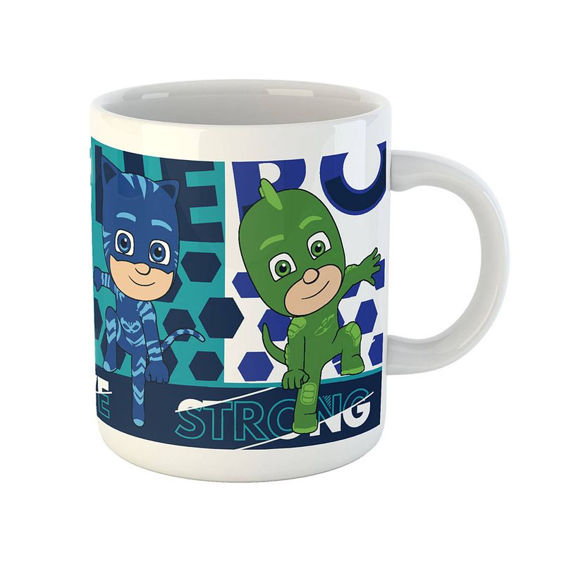 Foto van Disney mok pj masks jongens 325 ml keramiek wit/blauw