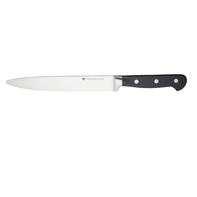 Foto van Masterclass - vleesmes 20cm, afgeronde punt - tipless - rvs lemmet - carving knife - masterclass tipless