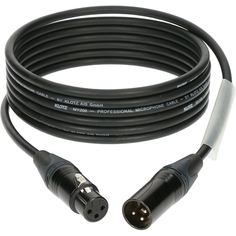 Foto van Klotz 3xm1t1m005 microfoonkabel neutrik xlr 0.5m zwart