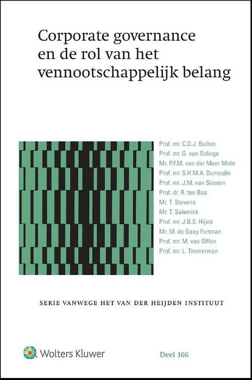 Foto van Corporate governance en de rol van het vennootschappelijk belang - hardcover (9789013160062)