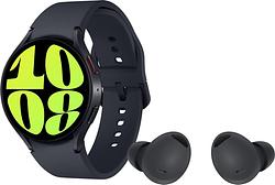 Foto van Samsung galaxy watch 6 4g zwart 44mm + samsung galaxy buds 2 pro