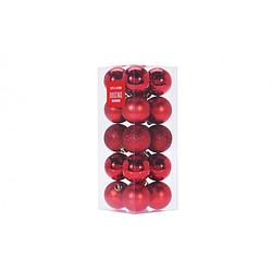 Foto van Kerstballen rood ?4 cm - mat & glimmend - 20 kerstballen