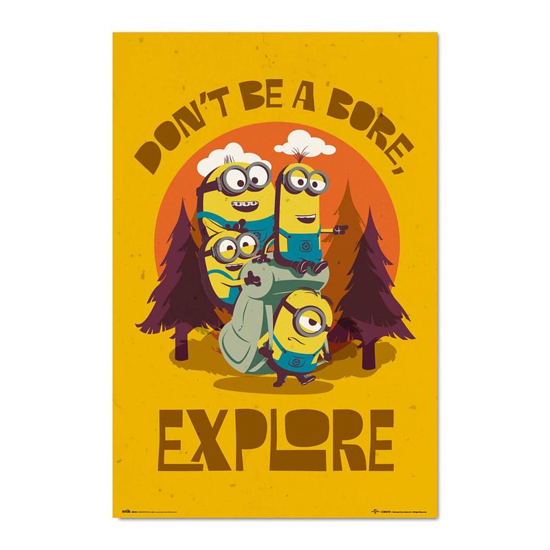 Foto van Grupo erik minions don't be a bore explore poster 61x91,5cm