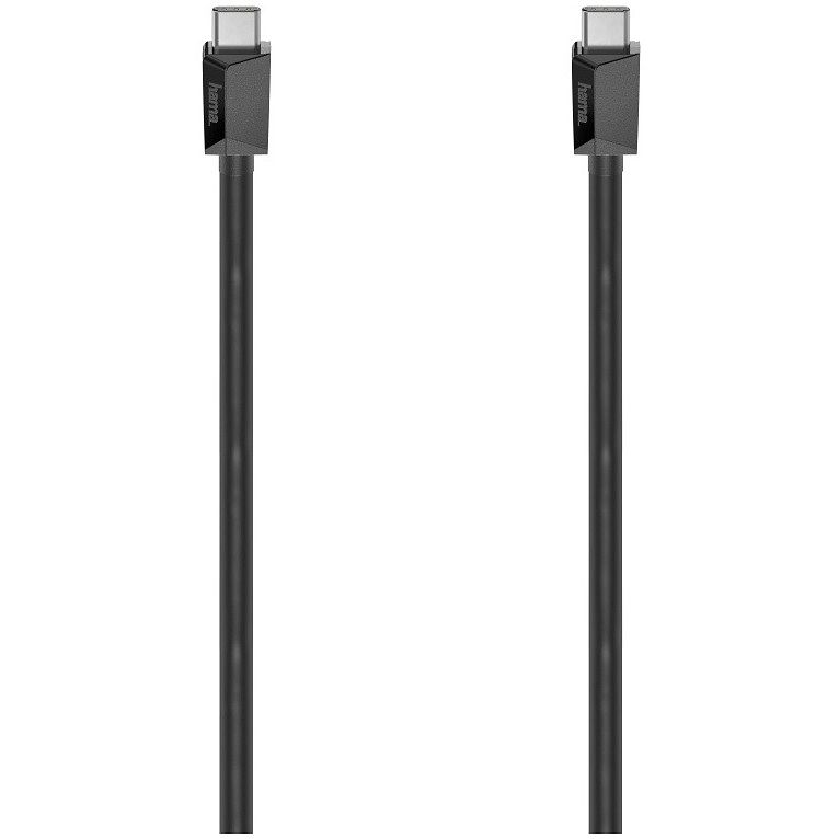 Foto van Hama usb-c-kabel full-featured, e-marker, usb 3.2 gen1, 5 gbit/s, 0,75 m kabel zwart