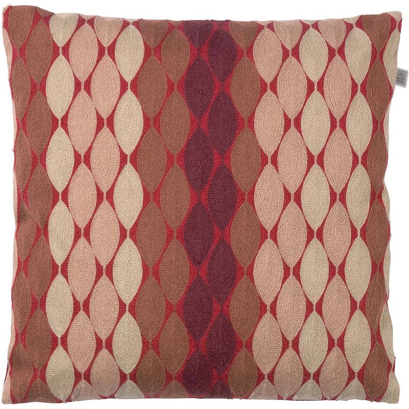 Foto van Dutch decor adam - kussenhoes bordeaux multi 45x45 cm - rood - rood