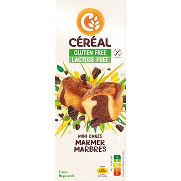 Foto van Cereal glutenfree & lactosefree mini cakes marmer 6 stuks 200g bij jumbo