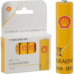 Foto van Shell batterijen - aaa type - 6x stuks - alkaline - minipenlites aaa batterijen