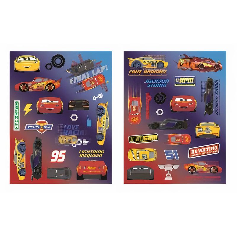 Foto van W&o stickervel cars junior 21 x 30 cm papier blauw 2 stuks