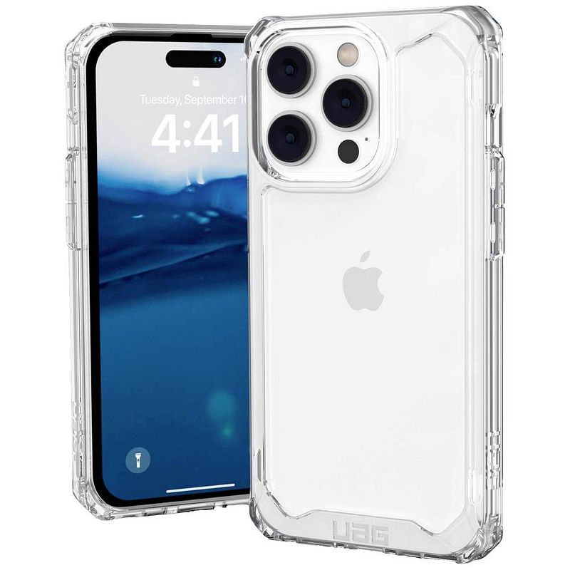 Foto van Urban armor gear plyo case apple iphone 14 pro transparant