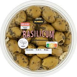 Foto van Jumbo olijven basilicum 150g aanbieding bij jumbo | diverse soorten