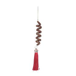 Foto van House of seasons decoratie hangkwast 15 cm rood/goud