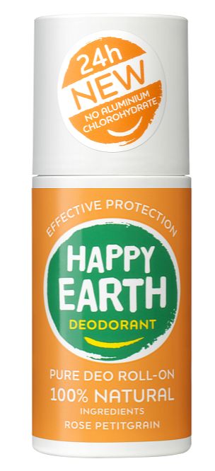 Foto van Happy earth pure deodorant roller rose petitgrain