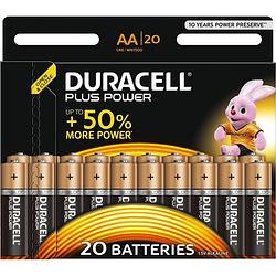 Foto van Duracell aa plus power - 20 stuks