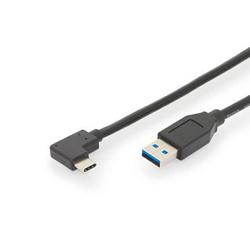 Foto van Link usb-kabel usb 3.2 gen1 (usb 3.0 / usb 3.1 gen1) usb-c® stekker, usb-a stekker 1.00 m zwart afgeschermd (dubbel) ak-300147-010-s