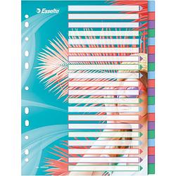 Foto van Esselte colour'sbreeze tabbladen, ft a4, 11-gaatsperforatie, pp, set van 20 tabs 6 stuks