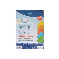 Foto van 160x gekleurd tekenpapier a4 - hobbypapier