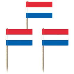 Foto van Depa cocktailprikkers - vlag nederland - 100x stuks - 7 cm - cocktailprikkers