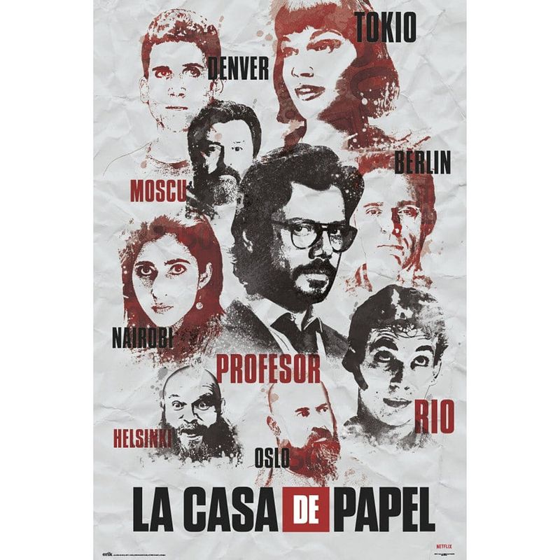 Foto van Grupo erik la casa de papel characters poster 61x91,5cm