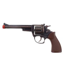Foto van Verkleed speelgoed revolver/pistool metaal 8 schots - verkleedattributen