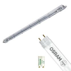 Foto van Led waterdichte tl armatuur met t8 buis - velvalux strela - 120cm - enkel - koppelbaar - waterdicht ip65 - osram -