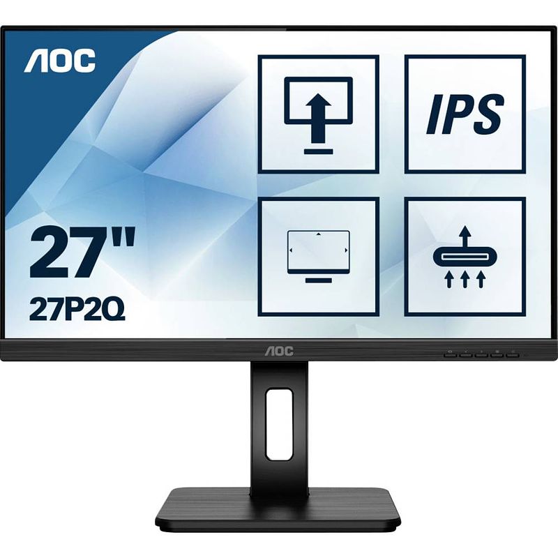 Foto van Aoc 27p2q lcd-monitor 68.6 cm (27 inch) energielabel e (a - g) 1920 x 1080 pixel full hd 4 ms hoofdtelefoonaansluiting, audio-line-in ips led