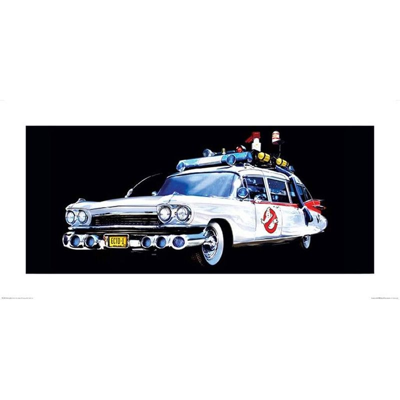 Foto van Pyramid ghostbusters car kunstdruk 100x50cm