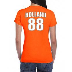 Foto van Holland shirt met rugnummer 88 - nederland fan t-shirt / outfit voor dames xs - feestshirts