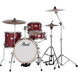 Foto van Pearl mt564/c-d747 midtown compact 4-delig drumstel incl. hardware matte red