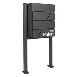 Foto van Pakketpostdoos met standaard 44x35x58 cm antraciet gegalvaniseerd staal ml-design