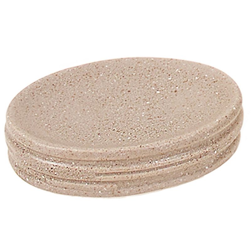 Foto van Zeephouder/zeepbakje creme keramiek 13 cm - badkameraccessoireset