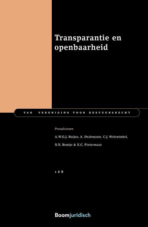 Foto van Transparantie en openbaarheid - a. drahmann - ebook (9789051899382)