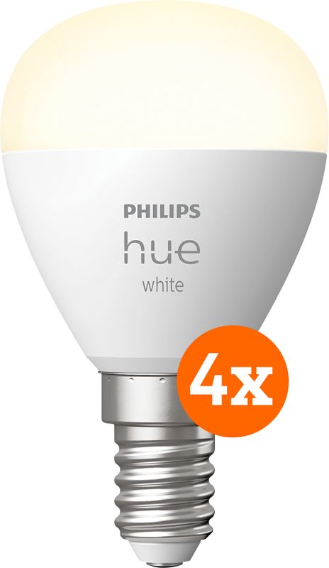 Foto van Philips hue kogellamp white e14 4-pack