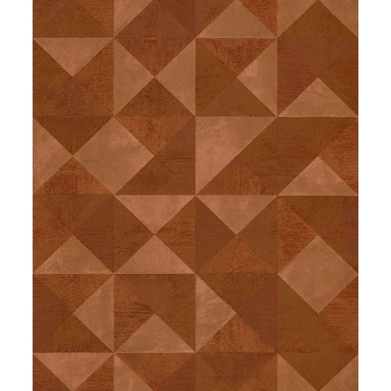 Foto van Topchic behang graphic shapes facet metallic oranje