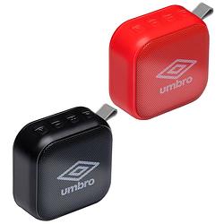 Foto van Umbro mini speaker - draadloos - met lus - 400mah - zwart/ rood