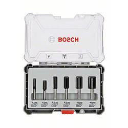 Foto van Bosch accessories 2607017465 groeffreesset, 6 mm schacht, 6-delig n/a