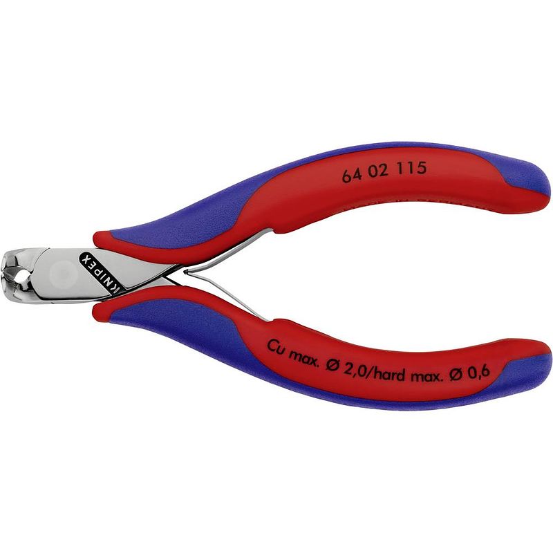 Foto van Knipex 64 02 115 elektronica en fijnmechanica voorsnijder met facet 115 mm