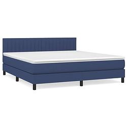 Foto van The living store boxspringbed - bed - 203x180x78/88 cm - pocketvering matras - middelharde ondersteuning -