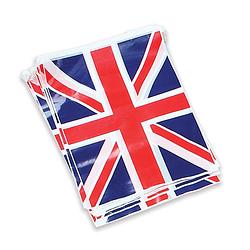 Foto van 3x stuks groot brittannie vlag vlaggenlijnen slingers 7 meter - vlaggenlijnen