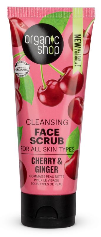 Foto van Organic shop cherry & ginger cleansing face scrub