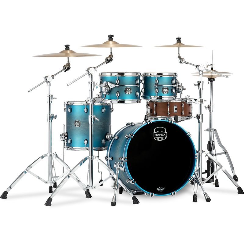 Foto van Mapex se504xbpt saturn evolution birch fusion exotic azure burst 4d. shellset