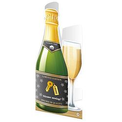 Foto van Paper dreams wenskaart champagne - nieuwe woning 12 x 18 cm papier