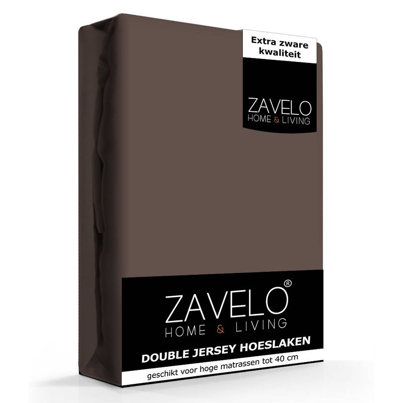 Foto van Zavelo double jersey hoeslaken warm taupe-lits-jumeaux (200x220 cm)